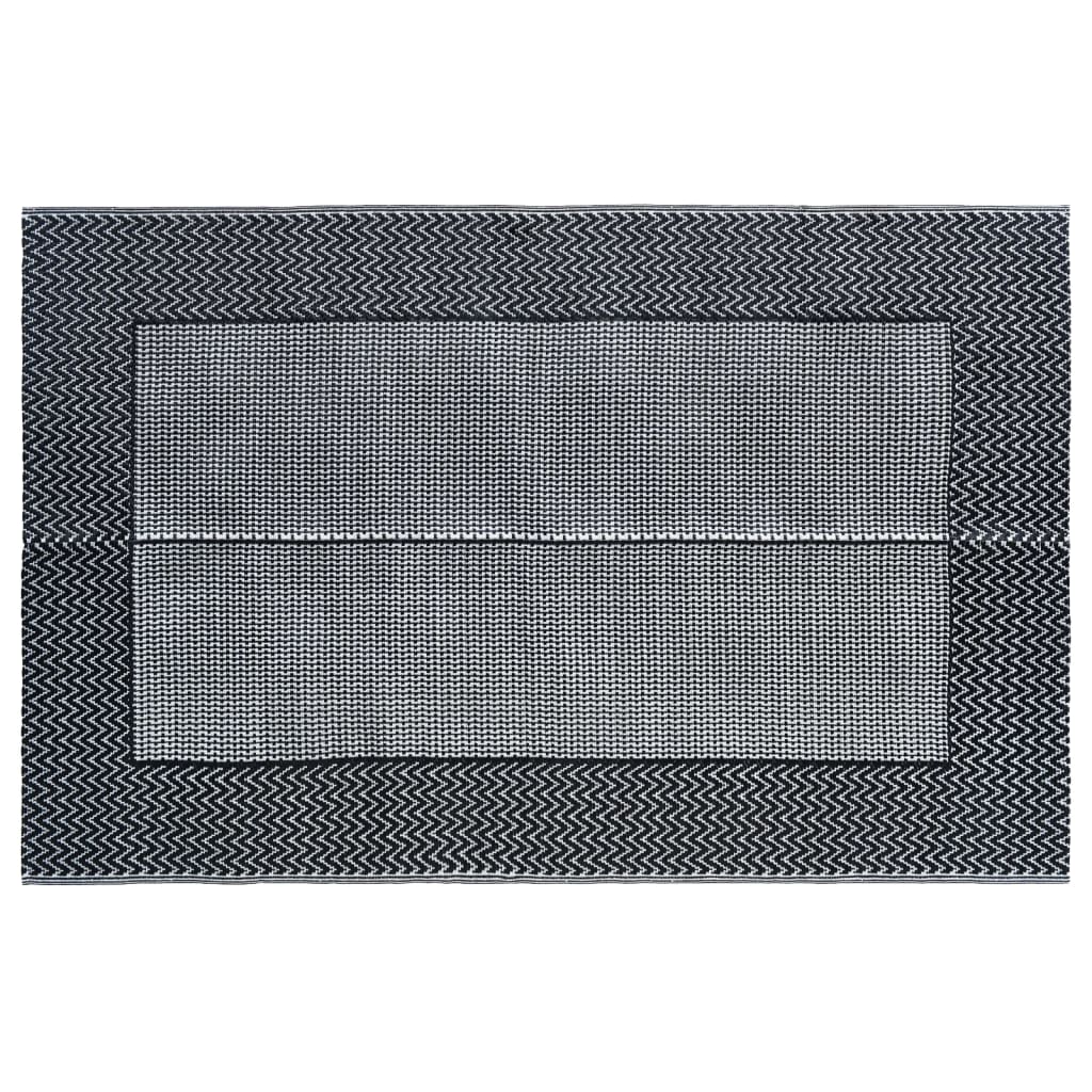 Buitenkleed Pp 120 x 180 cm Zwart en grijs