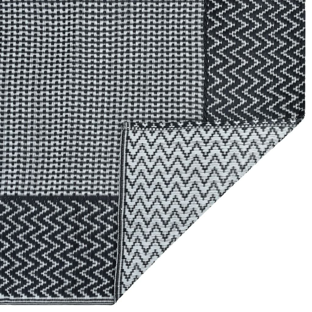 Buitenkleed Pp 120 x 180 cm Zwart en grijs