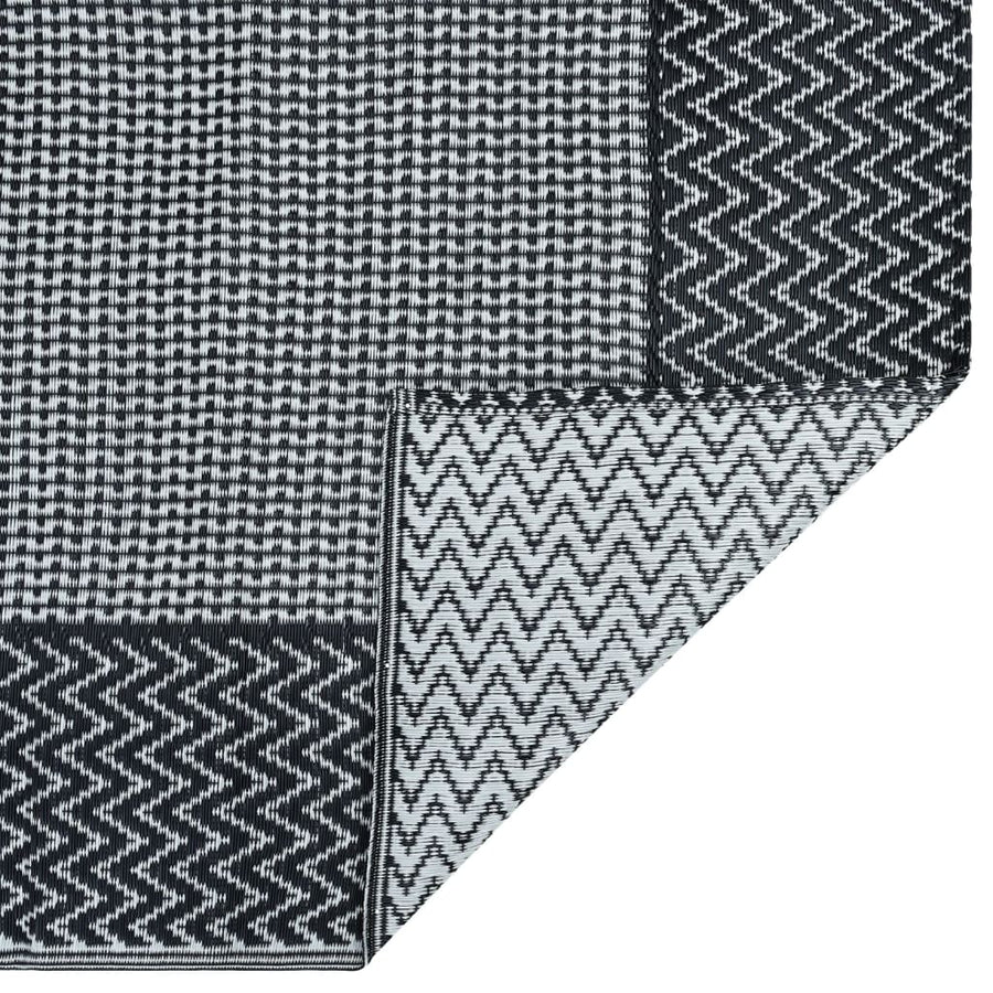 Buitenkleed Pp 120 x 180 cm Zwart en grijs