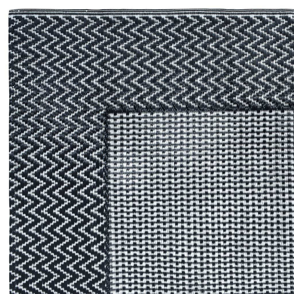 Buitenkleed Pp 120 x 180 cm Zwart en grijs