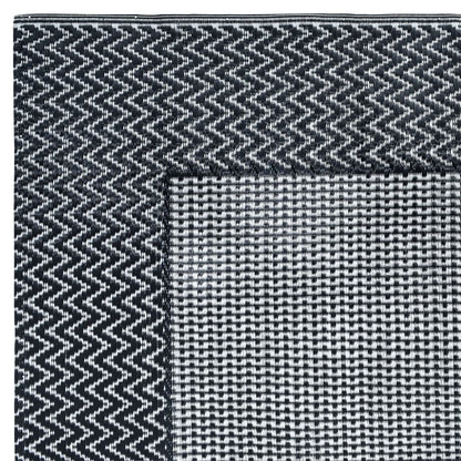Buitenkleed Pp 120 x 180 cm Zwart en grijs