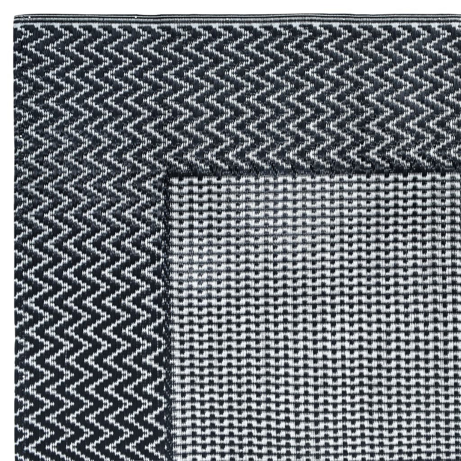 Buitenkleed Pp 120 x 180 cm Zwart en grijs