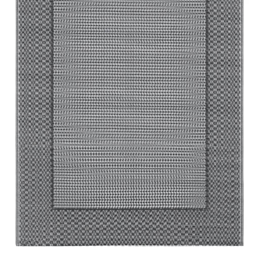 Buitenkleed Pp 160 x 230 cm Zwart en grijs
