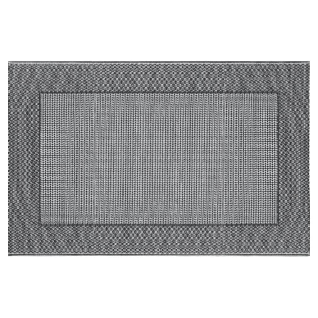 Buitenkleed Pp 190 x 290 cm Zwart en grijs