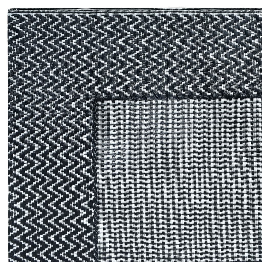 Buitenkleed Pp 190 x 290 cm Zwart en grijs