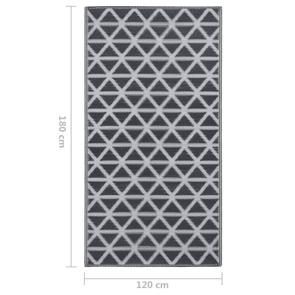 Buitenkleed Pp 120 x 180 cm Zwart