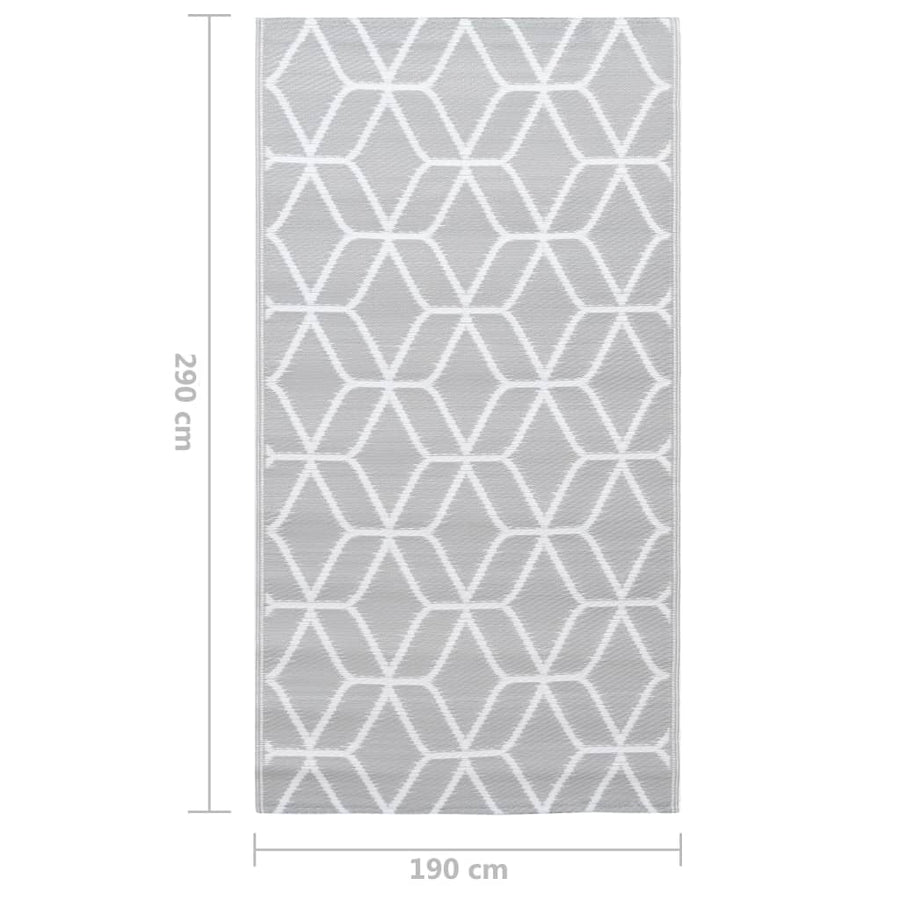 Buitenkleed Pp 190 x 290 cm Grijs en wit