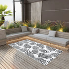 Buitenkleed 160x230 cm wit zwart