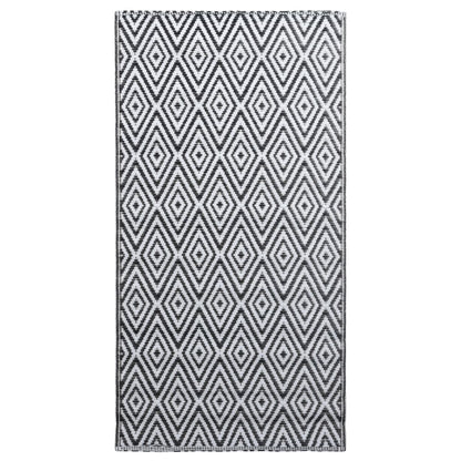 Buitenkleed 80X150 Cm Pp Wit En Zwart 80 x 150 cm