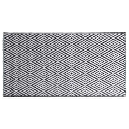 Buitenkleed 80X150 Cm Pp Wit En Zwart 80 x 150 cm