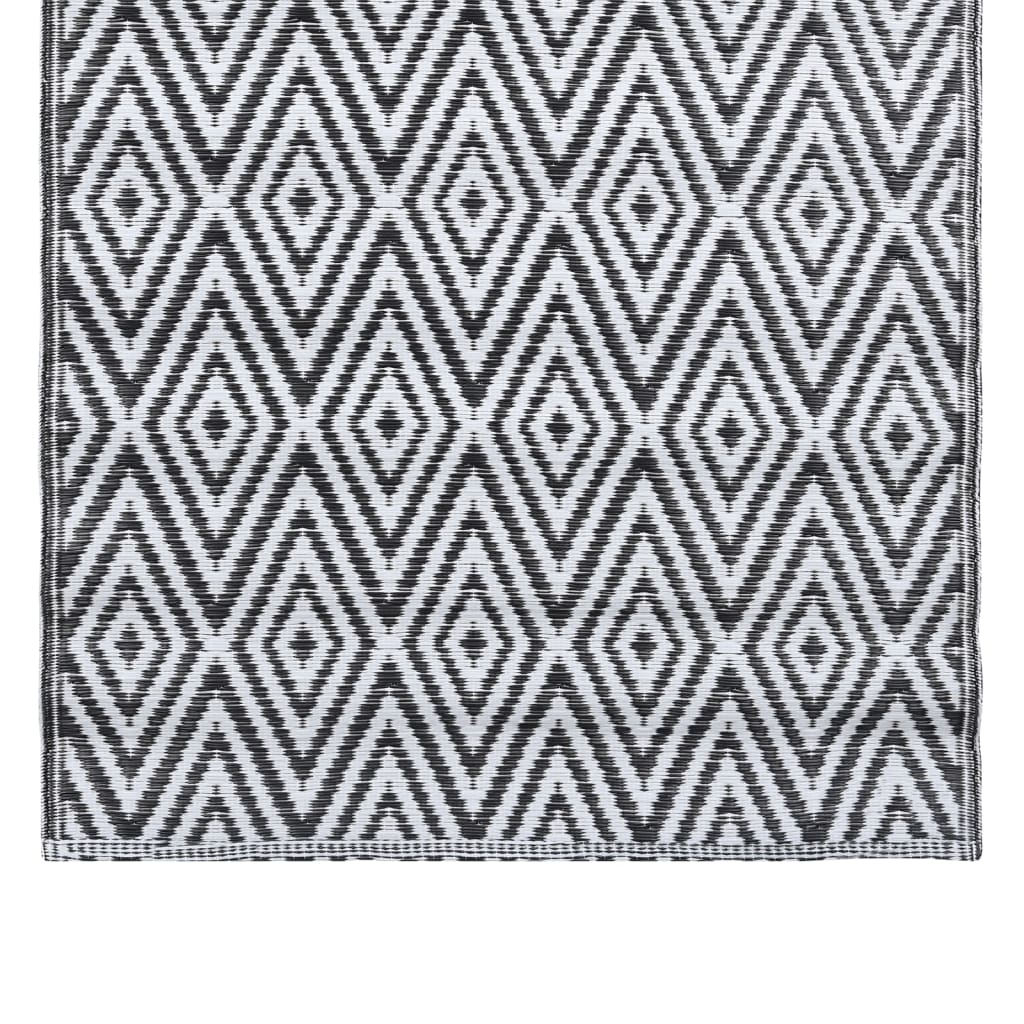 Buitenkleed 80X150 Cm Pp Wit En Zwart 80 x 150 cm
