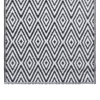 Buitenkleed 80X150 Cm Pp Wit En Zwart 80 x 150 cm