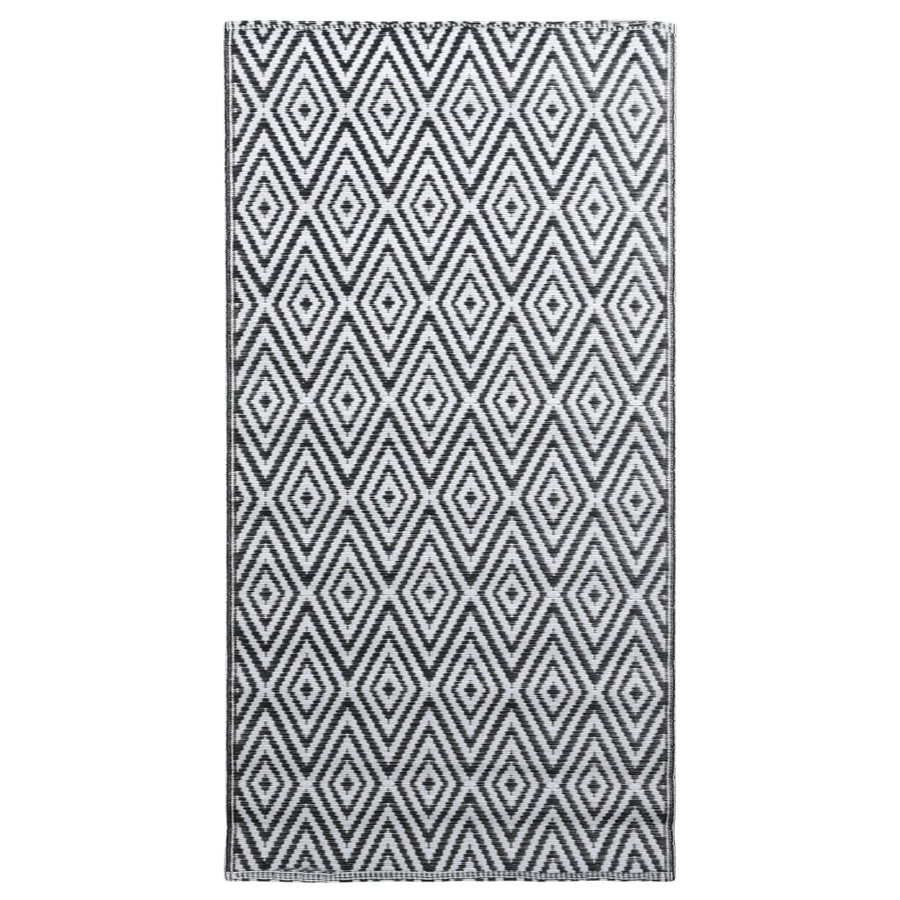 Buitenkleed Pp 120 x 180 cm Wit en zwart