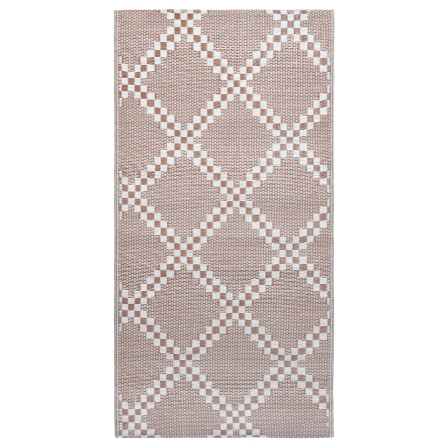 Buitenkleed Pp 160 x 230 cm Bruin en wit