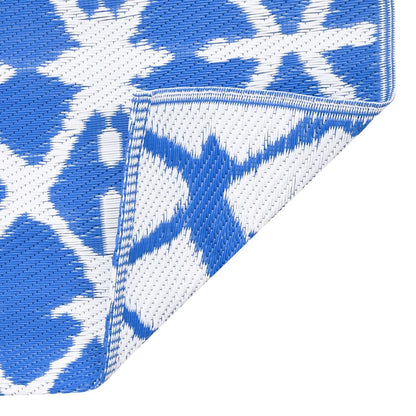 Buitenkleed 80X150 Cm Pp Blauw En Wit 80 x 150 cm