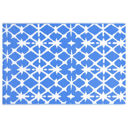 Buitenkleed 190X290 Cm Pp Blauw En Wit 190 x 290 cm