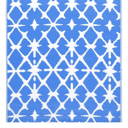 Buitenkleed 190X290 Cm Pp Blauw En Wit 190 x 290 cm