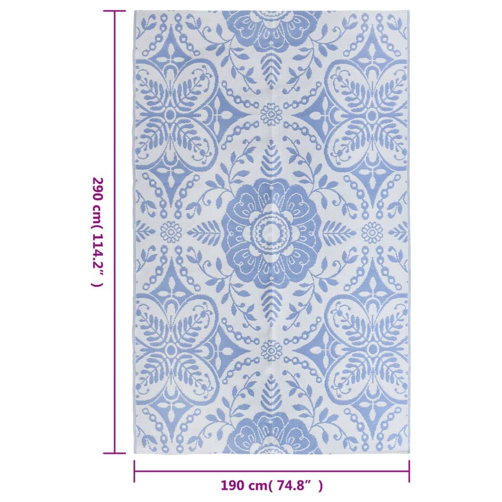 Buitenkleed Pp 190 x 290 cm Babyblauw