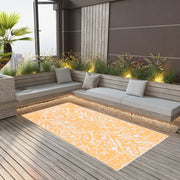 Outdoor rug ARAKIL 120x180 cm PP orange and white