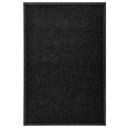 Washable doormat 90x150 cm black