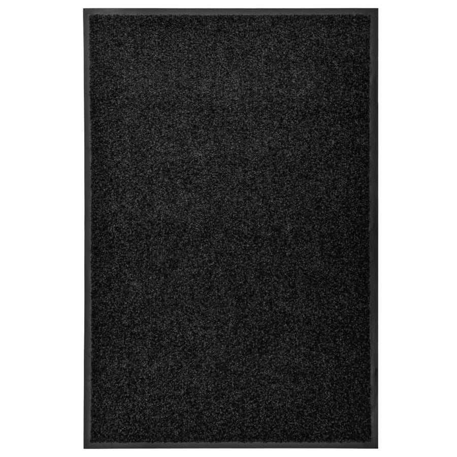 Deurmat Wasbaar 60X90 Cm Zwart