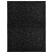 Washable doormat 90x120 cm black