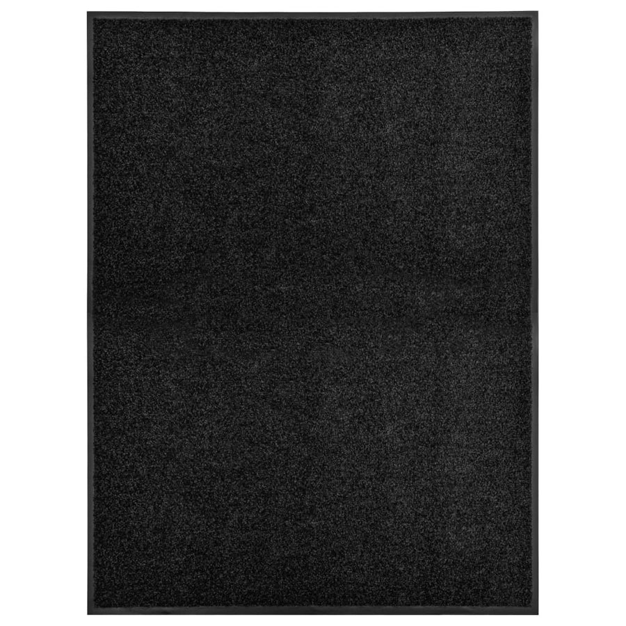 Deurmat wasbaar 90x120 cm zwart 90 x 120 cm Zwart