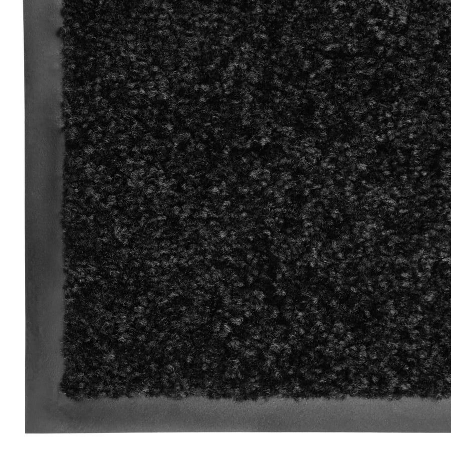 Deurmat wasbaar 90x120 cm zwart 90 x 120 cm Zwart