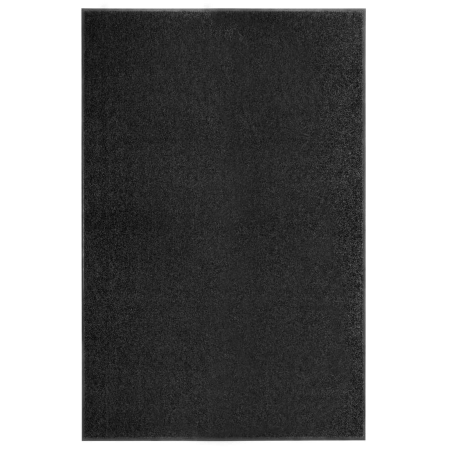 Deurmat wasbaar 120x180 cm zwart 120 x 180 cm Zwart