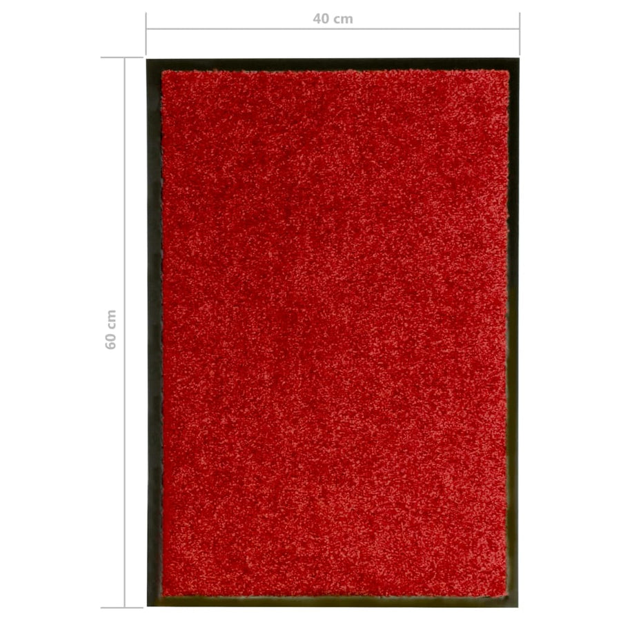 Deurmat wasbaar 40x60 cm rood 40 x 60 cm Rood