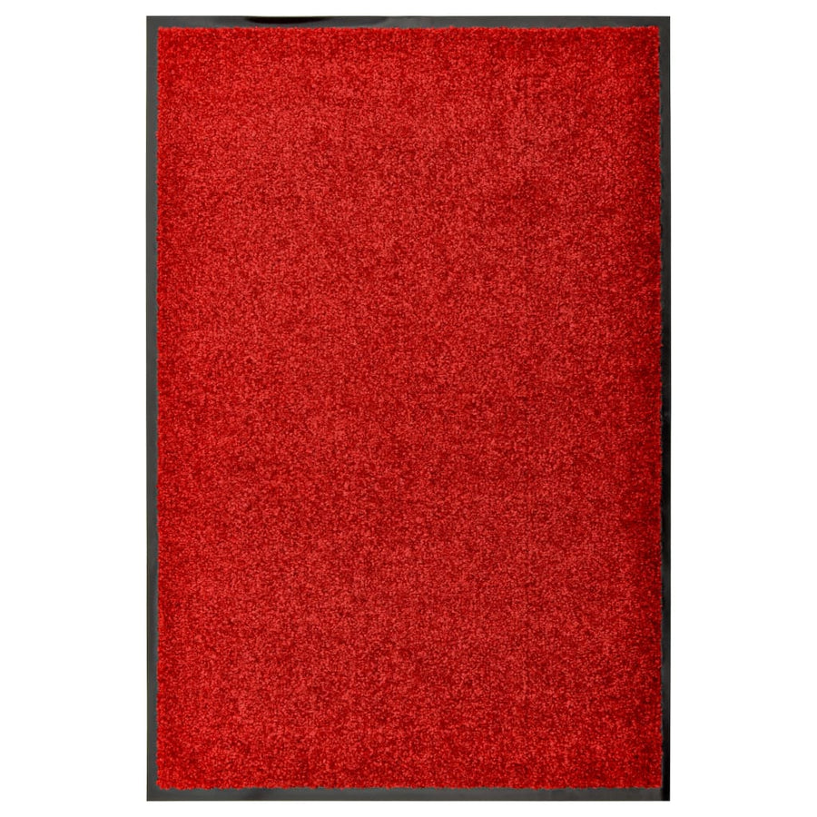 Deurmat wasbaar 60x90 cm rood 60 x 90 cm Rood