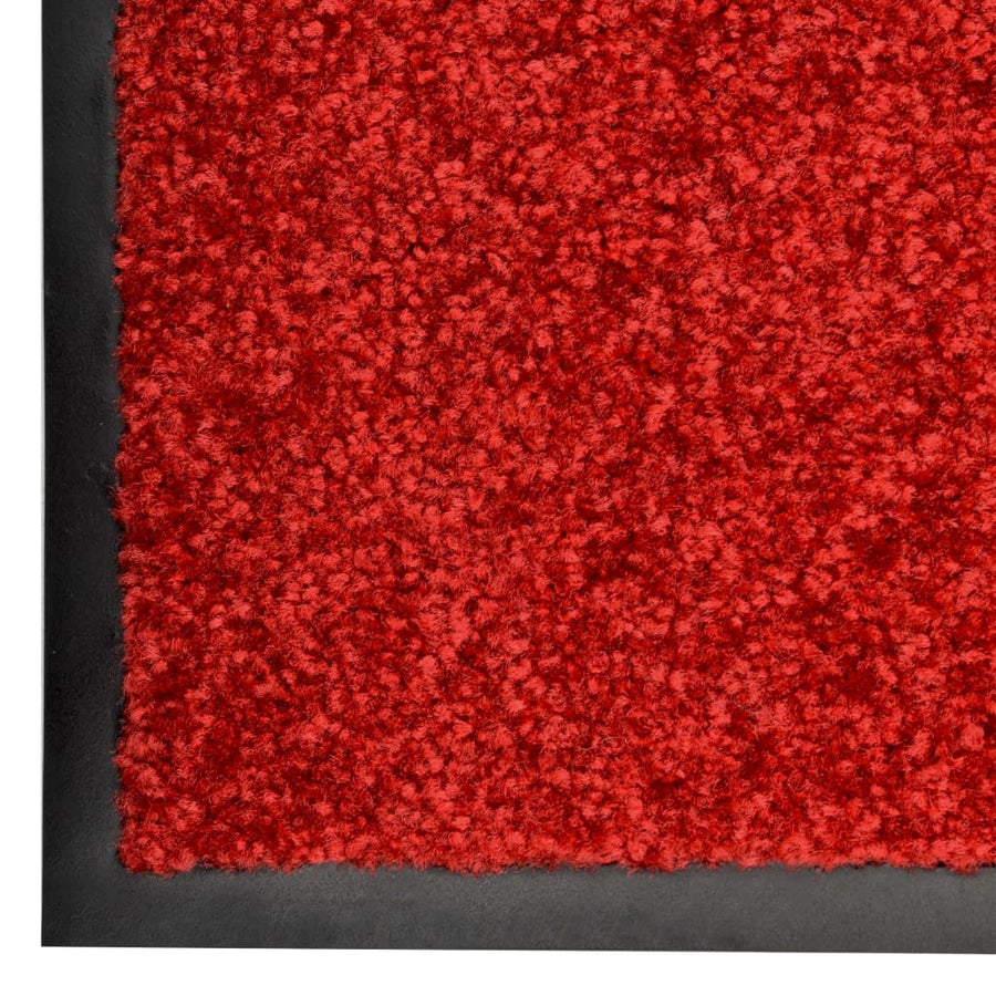 Deurmat wasbaar 60x90 cm rood 60 x 90 cm Rood