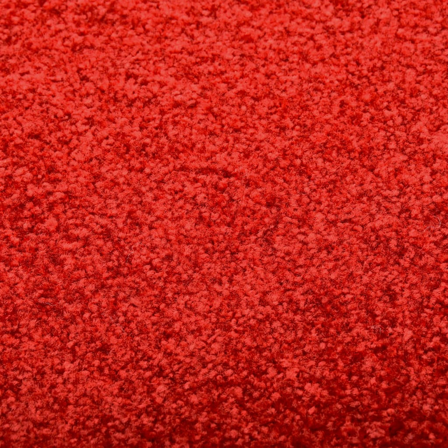 Deurmat wasbaar 60x90 cm rood 60 x 90 cm Rood