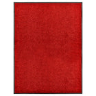 Washable doormat 90x120 cm red