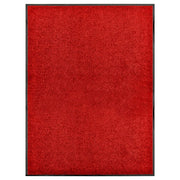 Washable doormat 90x120 cm red