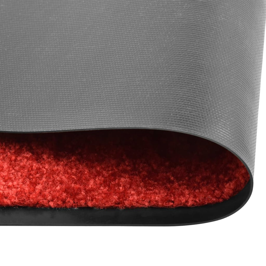 Deurmat wasbaar 90x120 cm rood 90 x 120 cm Rood