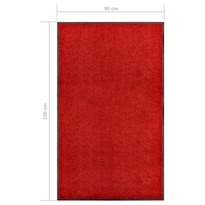 Deurmat Wasbaar 90 x 150 cm Rood