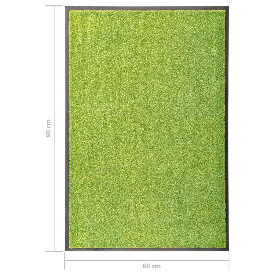 Deurmat wasbaar 60x90 cm groen 60 x 90 cm Groen