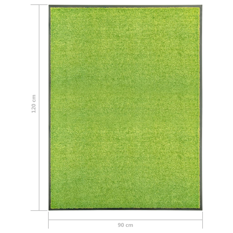Deurmat wasbaar 90x120 cm groen 90 x 120 cm Groen
