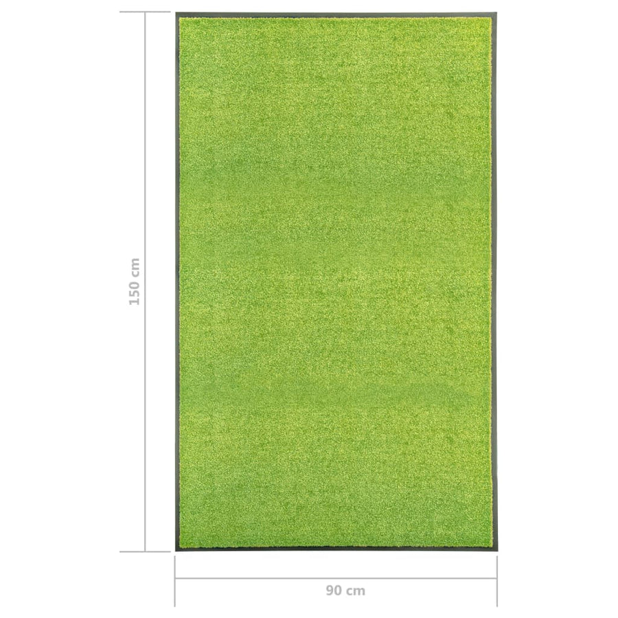 Deurmat wasbaar 90x150 cm groen 90 x 150 cm Groen