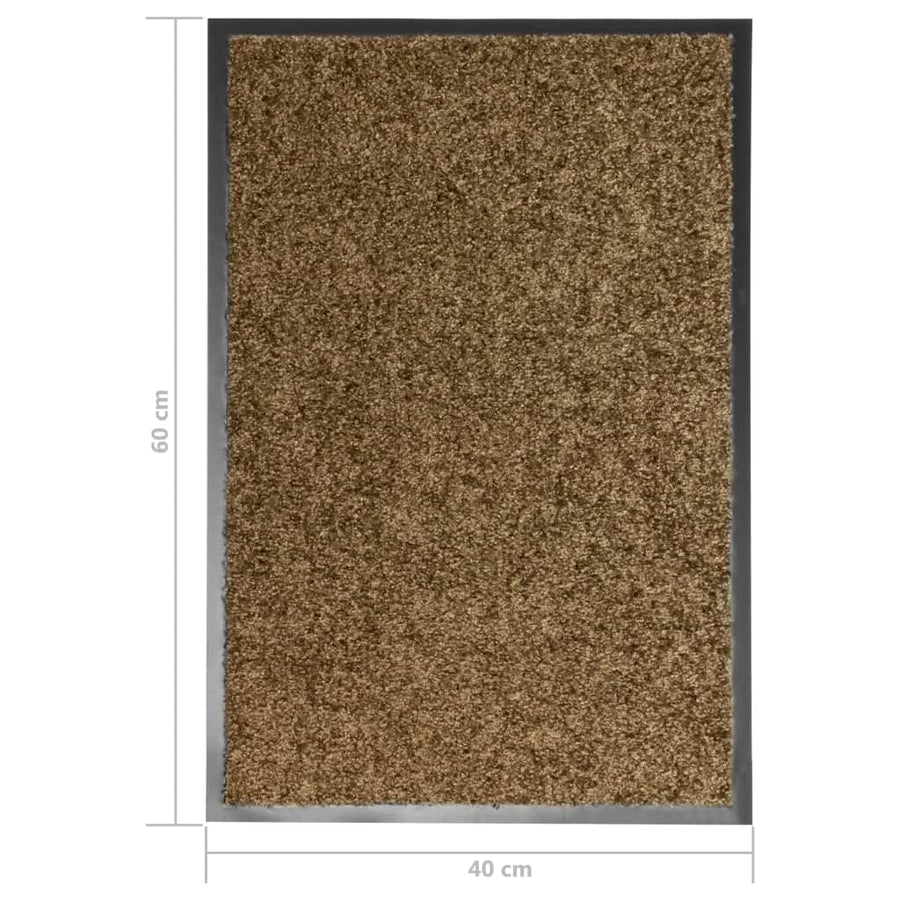 Deurmat wasbaar 40x60 cm bruin 40 x 60 cm Bruin