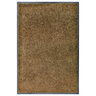 Washable doormat 60x90 cm brown