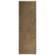 Washable doormat 60x180 cm brown