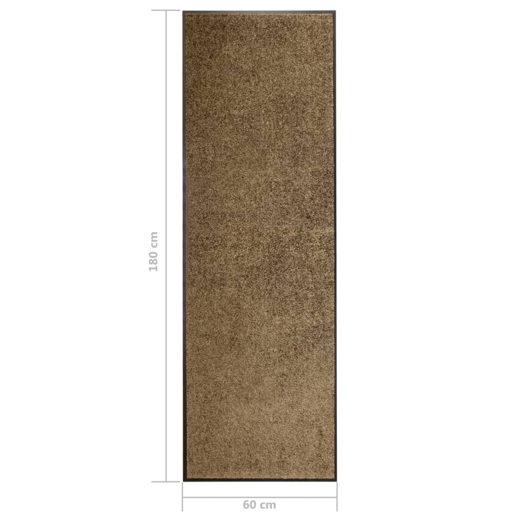 Deurmat Wasbaar 60 x 180 cm Bruin
