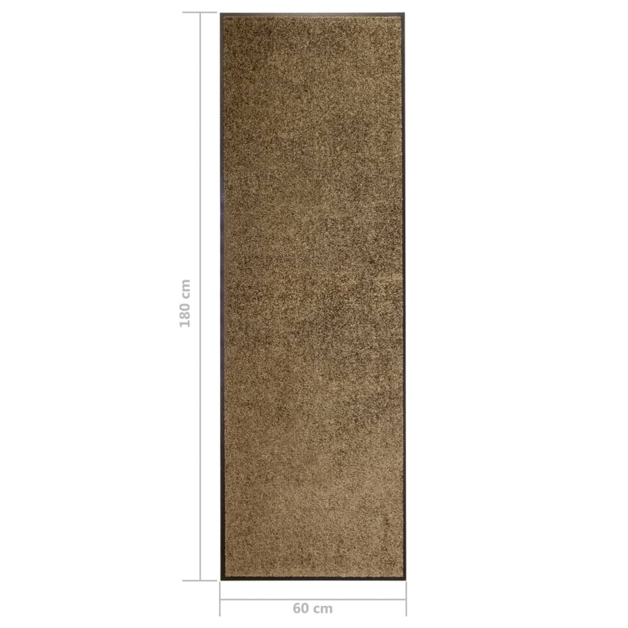 Deurmat Wasbaar 60 x 180 cm Bruin