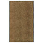 Washable doormat 90x150 cm brown