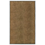 Washable doormat 90x150 cm brown