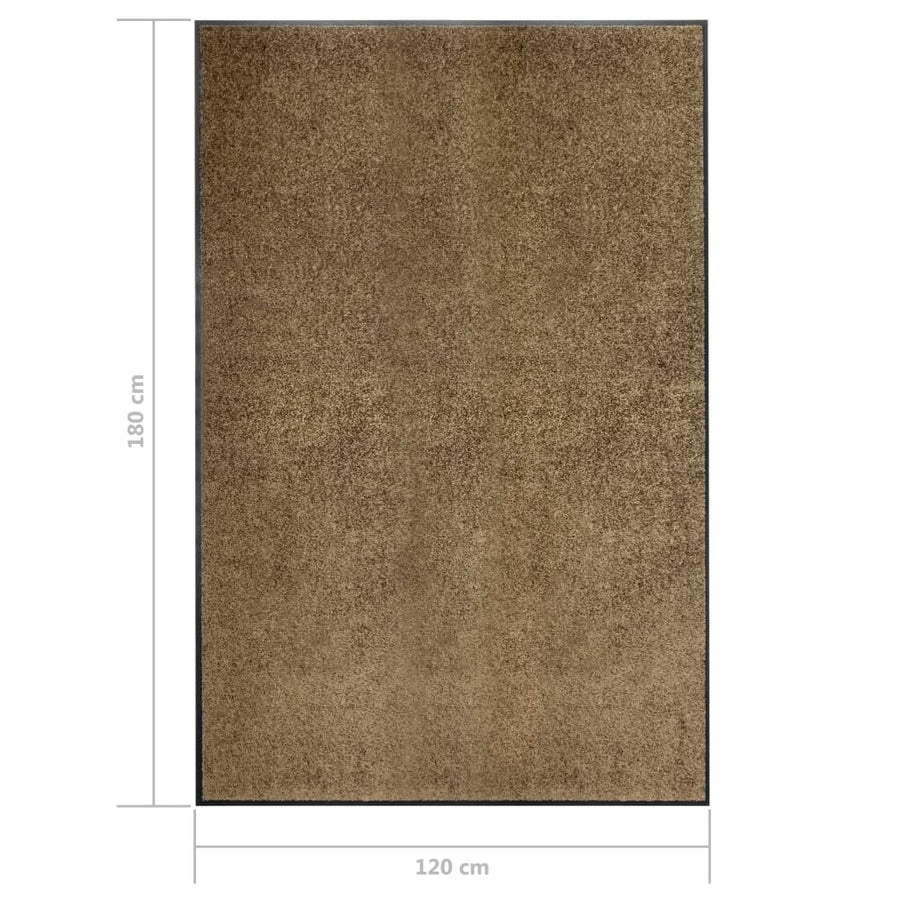 Deurmat Wasbaar 120 x 180 cm Bruin