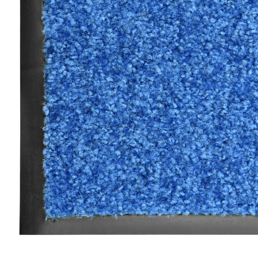 Deurmat wasbaar 40x60 cm blauw 40 x 60 cm Blauw