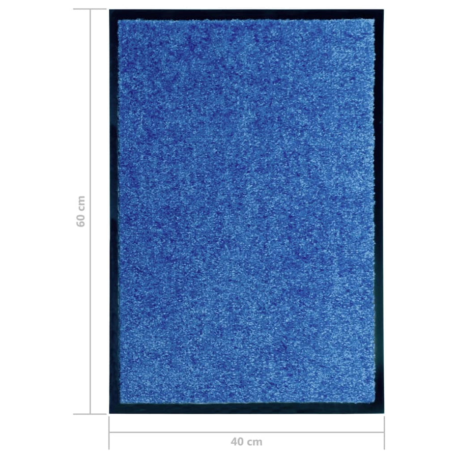 Deurmat wasbaar 40x60 cm blauw 40 x 60 cm Blauw